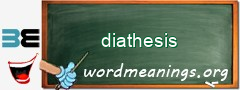 WordMeaning blackboard for diathesis